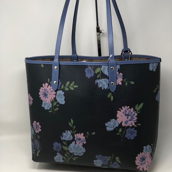 Coach Floral Signature Reversible Tote +Wristlet - Picture 3 of 8